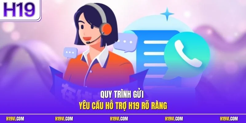 Quy trình gửi yêu cầu hỗ trợ H19 rõ ràng